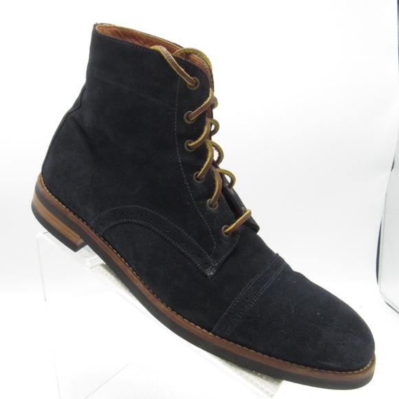 SuitSupply Sz 11 Black Suede Cap Toe Boots C3B B13 main image 5